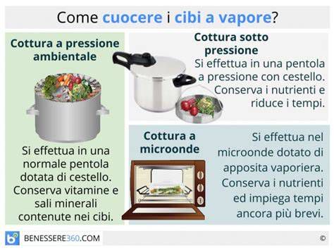confronto tra metodo di cottura a vapore e cottura lenta
