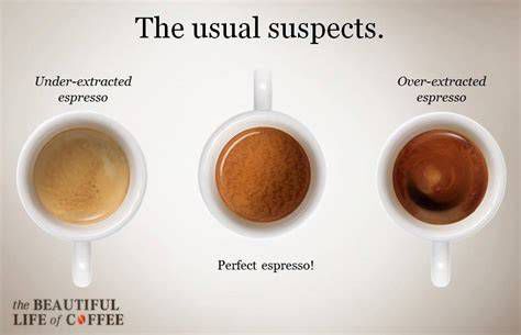 Comparazione caffè sottoestratto e caffè estratto correttamente