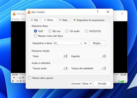 Interfaccia di un software per il ripping di DVD