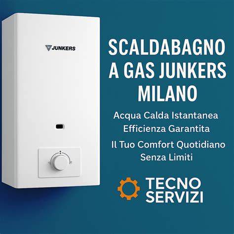 Scaldabagno a gas Junkers installato in un ambiente domestico