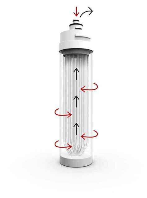 Illustrazione di un filtro a fibra cava che mostra i micro-tubi