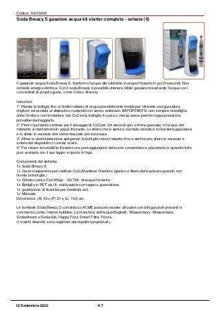 Tavola comparativa di modelli di gasatori d'acqua