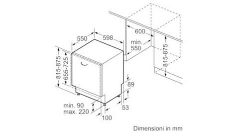 Infografica con diverse dimensioni di lavastoviglie da incasso (60 cm e 45 cm)