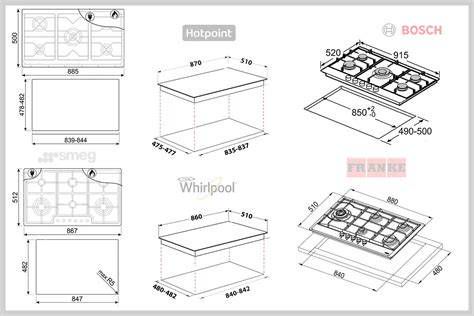 Schema tecnico delle dimensioni di incasso per piano cottura AEG 80 cm