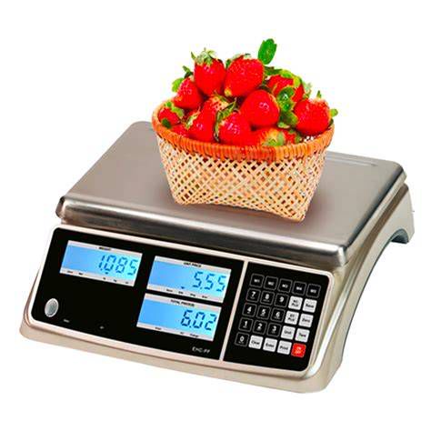 Bilancia elettronica che pesa frutta e verdura