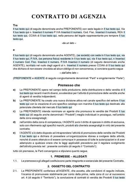 schema grafico del funzionamento di un contratto di agenzia tra azienda e agente
